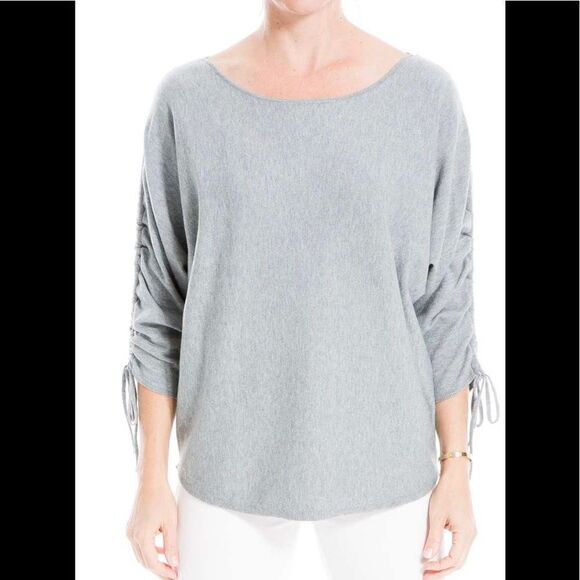 Max Studio Scrunch Sleeve Crew Neck - Picture 1 of 12